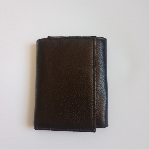 Other - Men's trifold wallet genuine leather dark brown